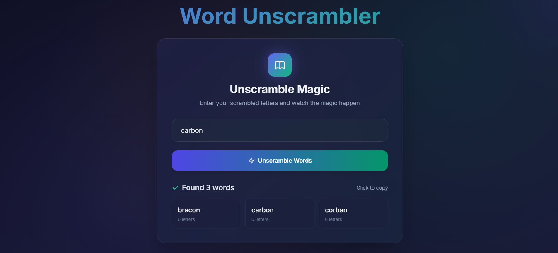 Word Unscrambler preview